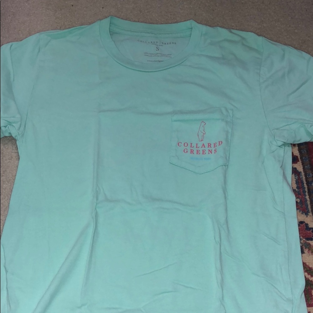 Collard Greens Teal T-shirt Size S